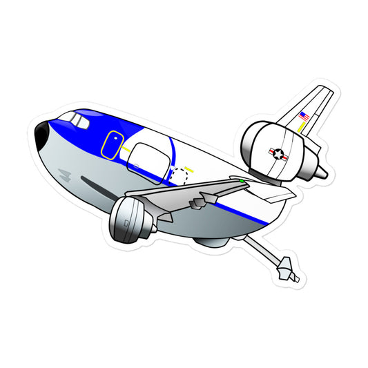 KC-10 "White Top" White Tail (No Tail Flash) Cartoon Bubble-free stickers