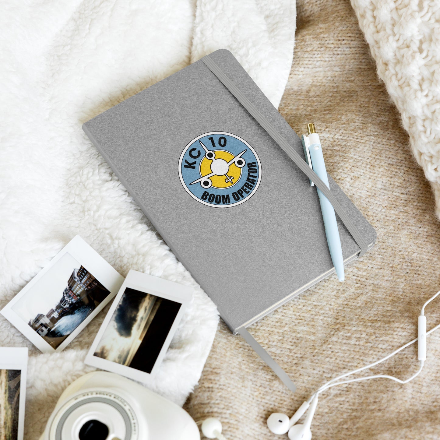 "Boom Operator" KC-10 Classic Logo Hardcover bound notebook