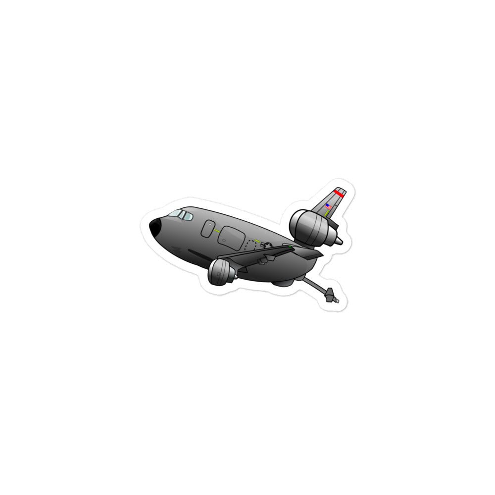 Red Side "Squat" KC-10 Cartoon-Bubble-free stickers