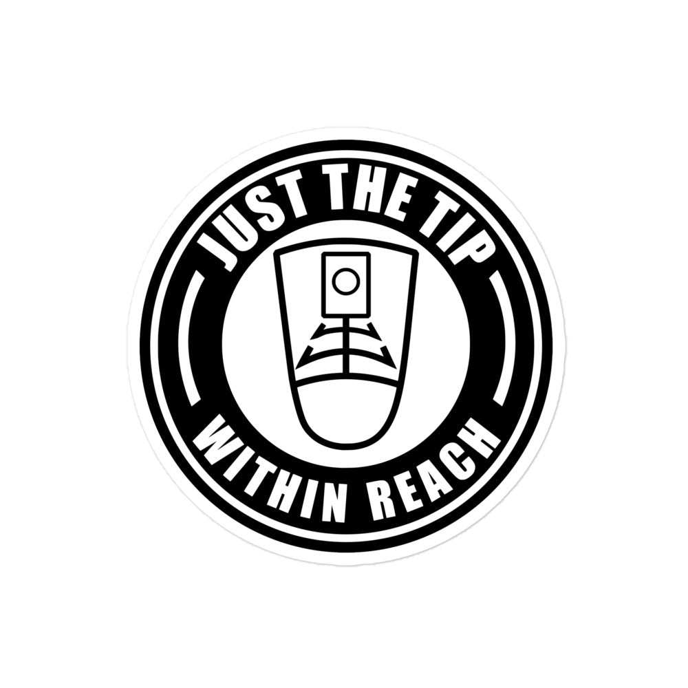 Bubble-free stickers "Just the Tip/Within Reach" Sticker UARRSI logo