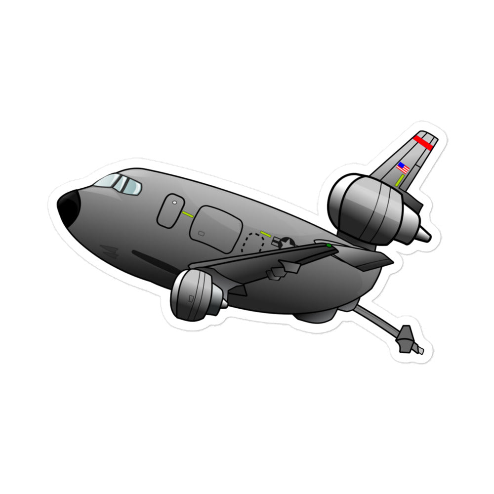Red Side "Squat" KC-10 Cartoon-Bubble-free stickers
