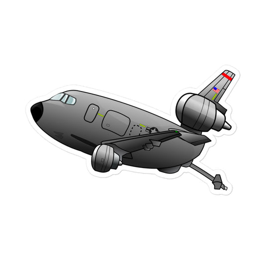 Red Side "Squat" KC-10 Cartoon-Bubble-free stickers