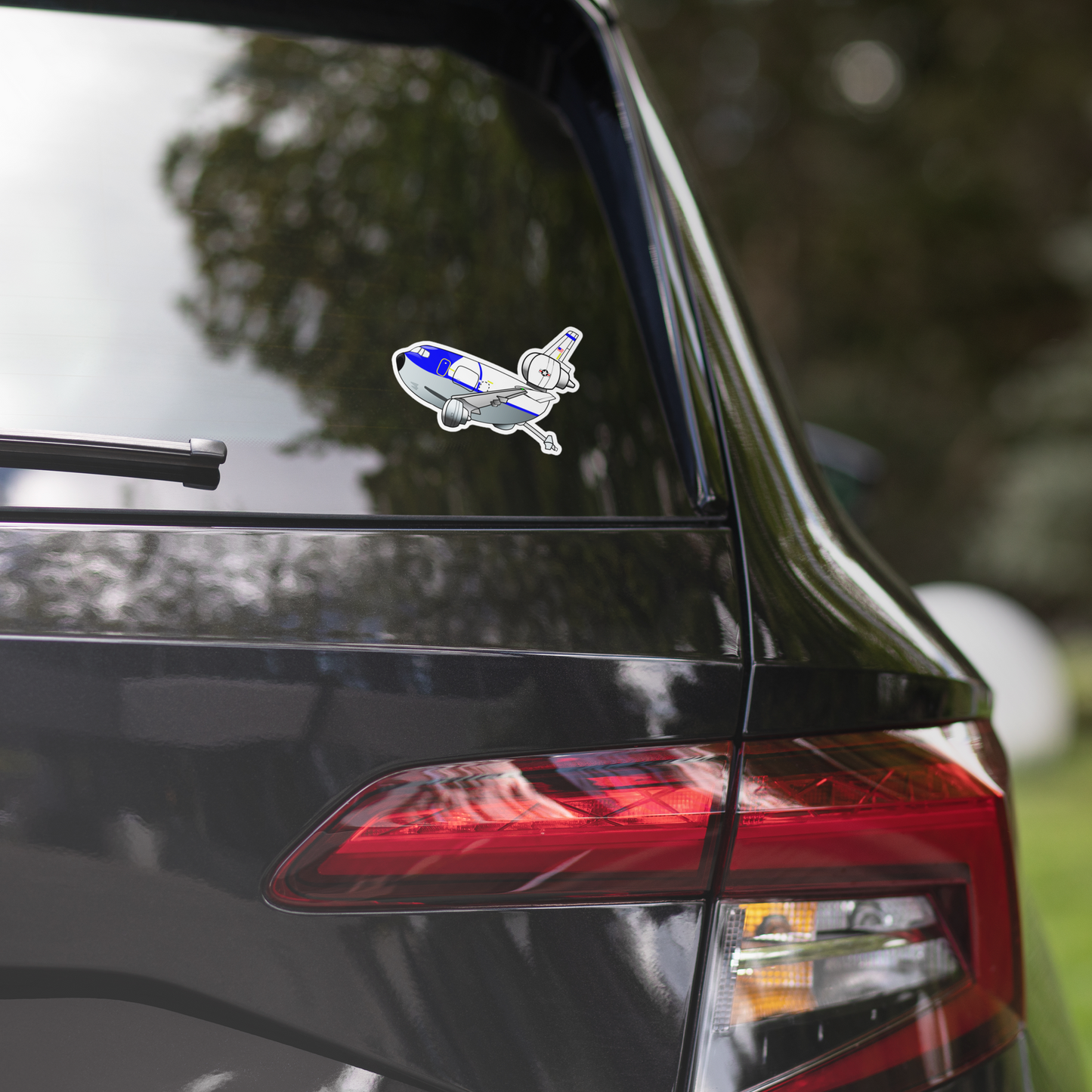 KC-10 "White Top" Blue Side Cartoon Bubble-free stickers
