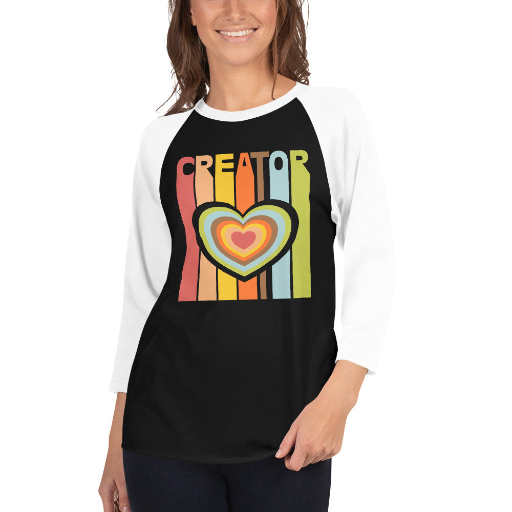 Creator 3/4 sleeve raglan shirt