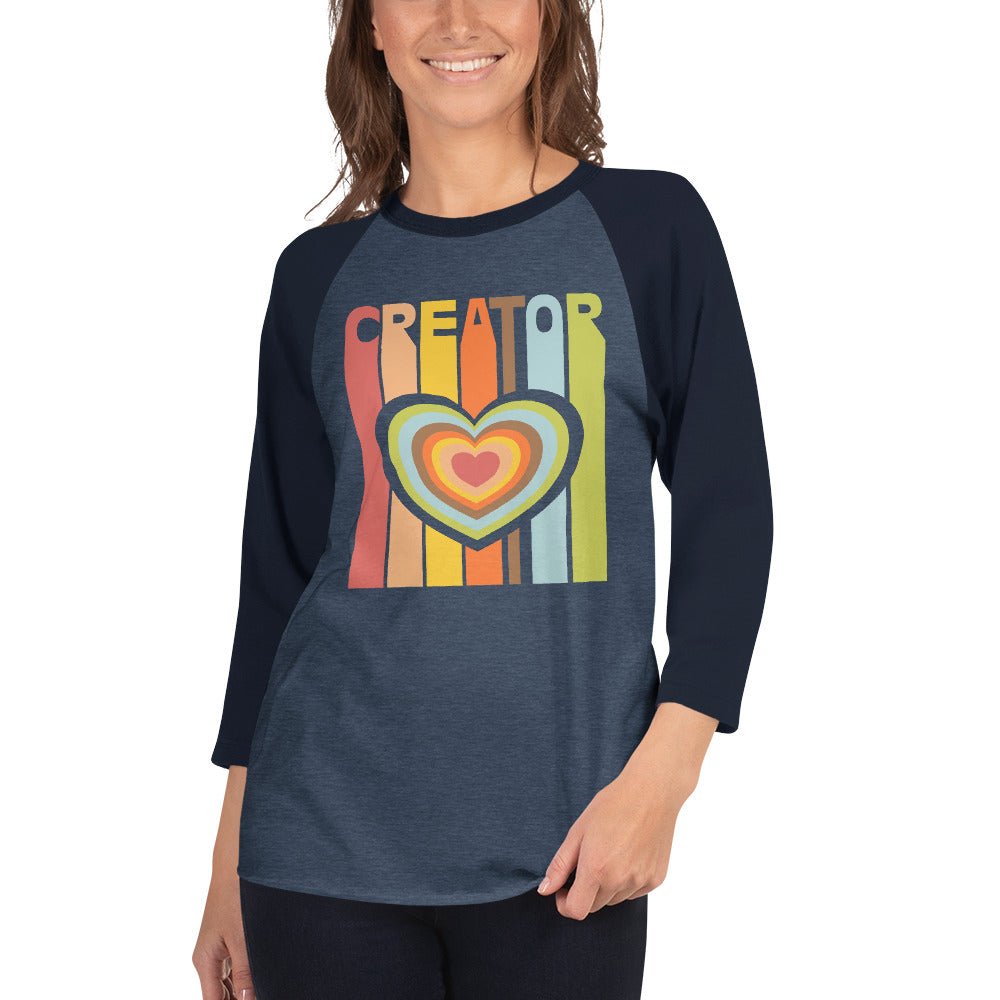 Creator 3/4 sleeve raglan shirt