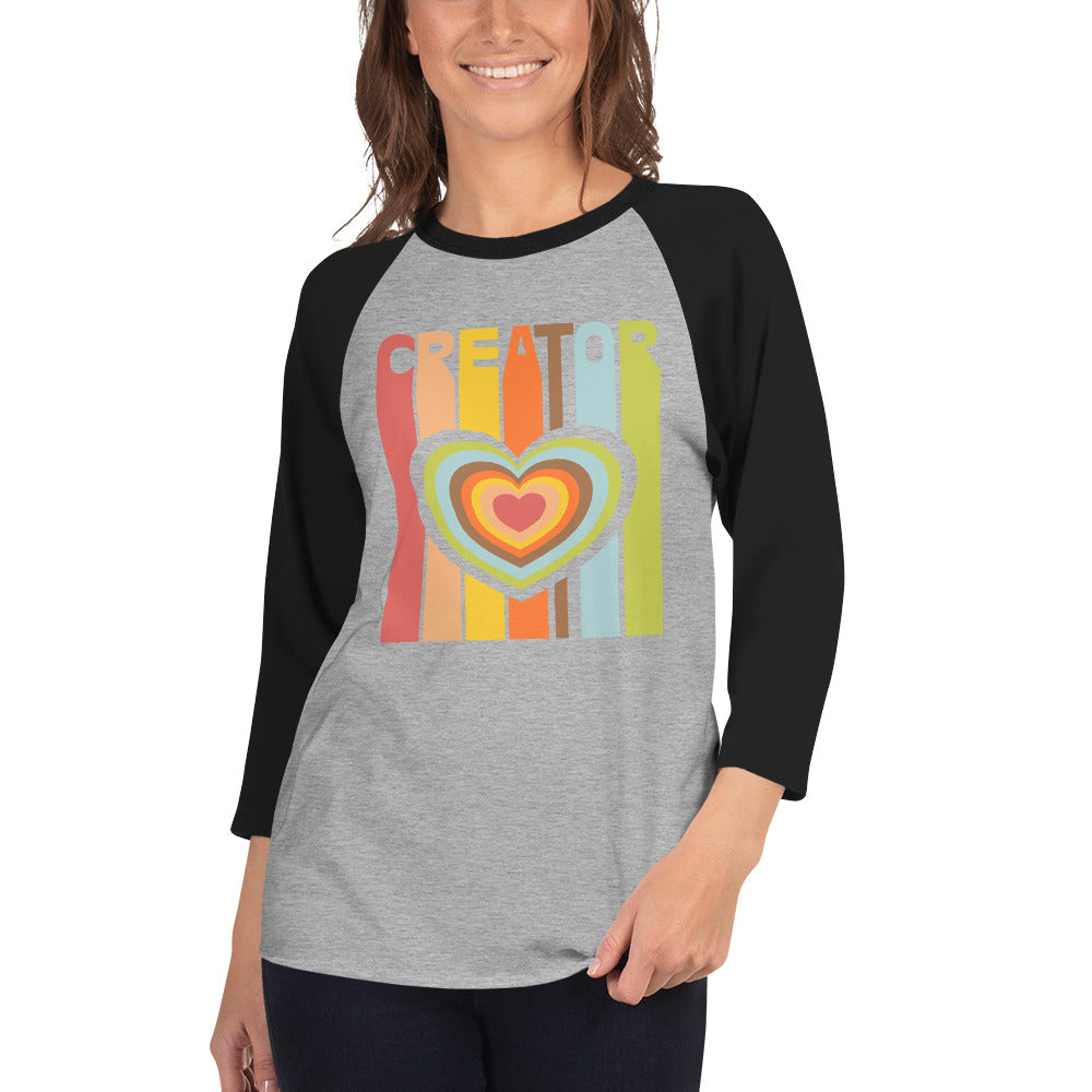 Creator 3/4 sleeve raglan shirt