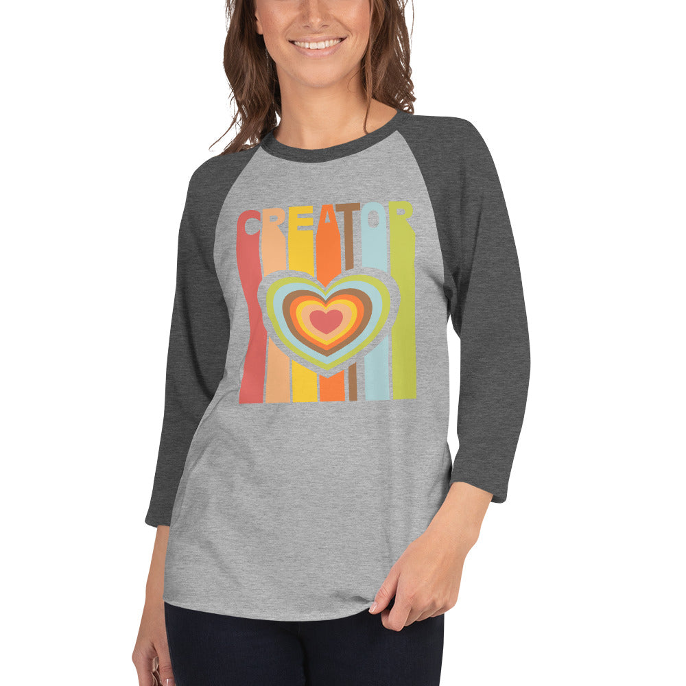 Creator 3/4 sleeve raglan shirt