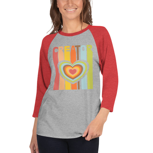 Creator 3/4 sleeve raglan shirt
