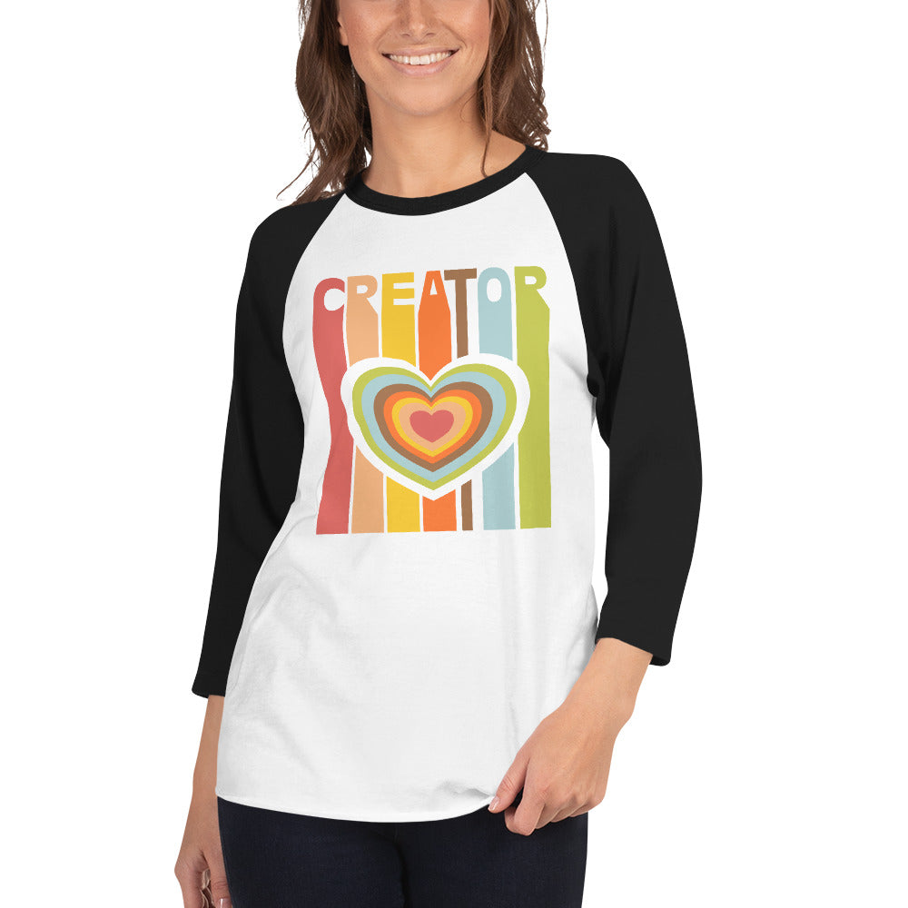 Creator 3/4 sleeve raglan shirt
