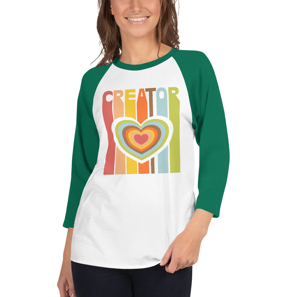 Creator 3/4 sleeve raglan shirt
