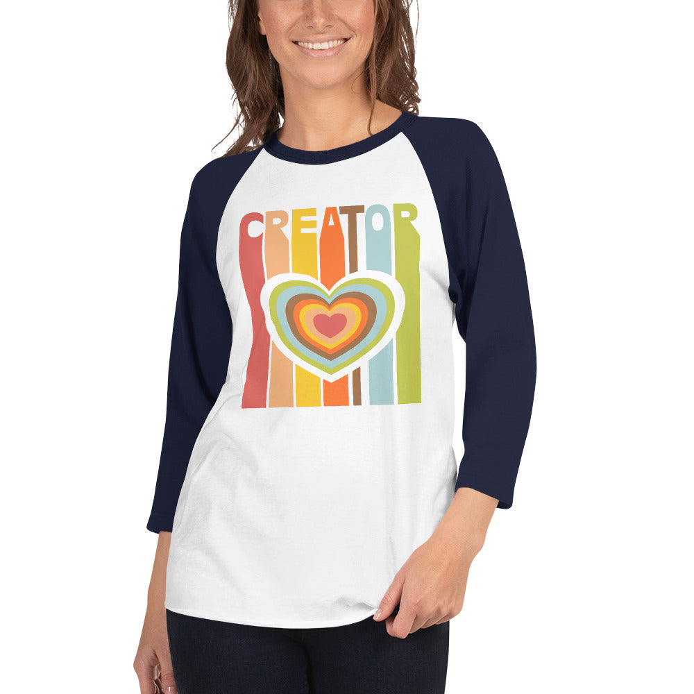 Creator 3/4 sleeve raglan shirt