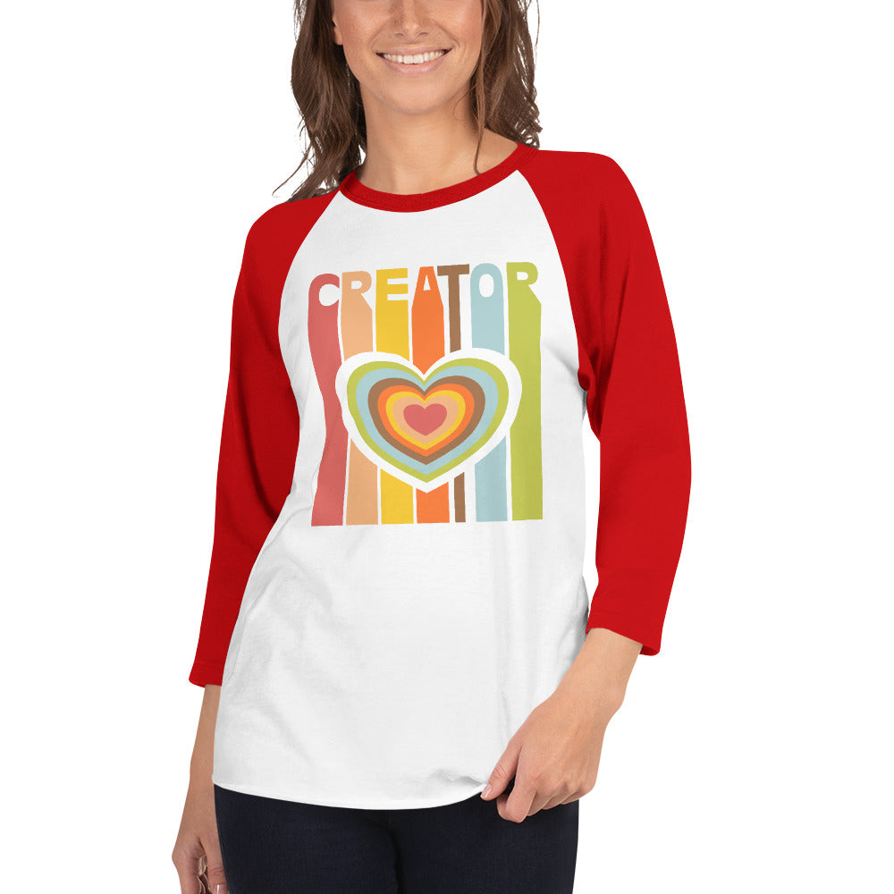 Creator 3/4 sleeve raglan shirt