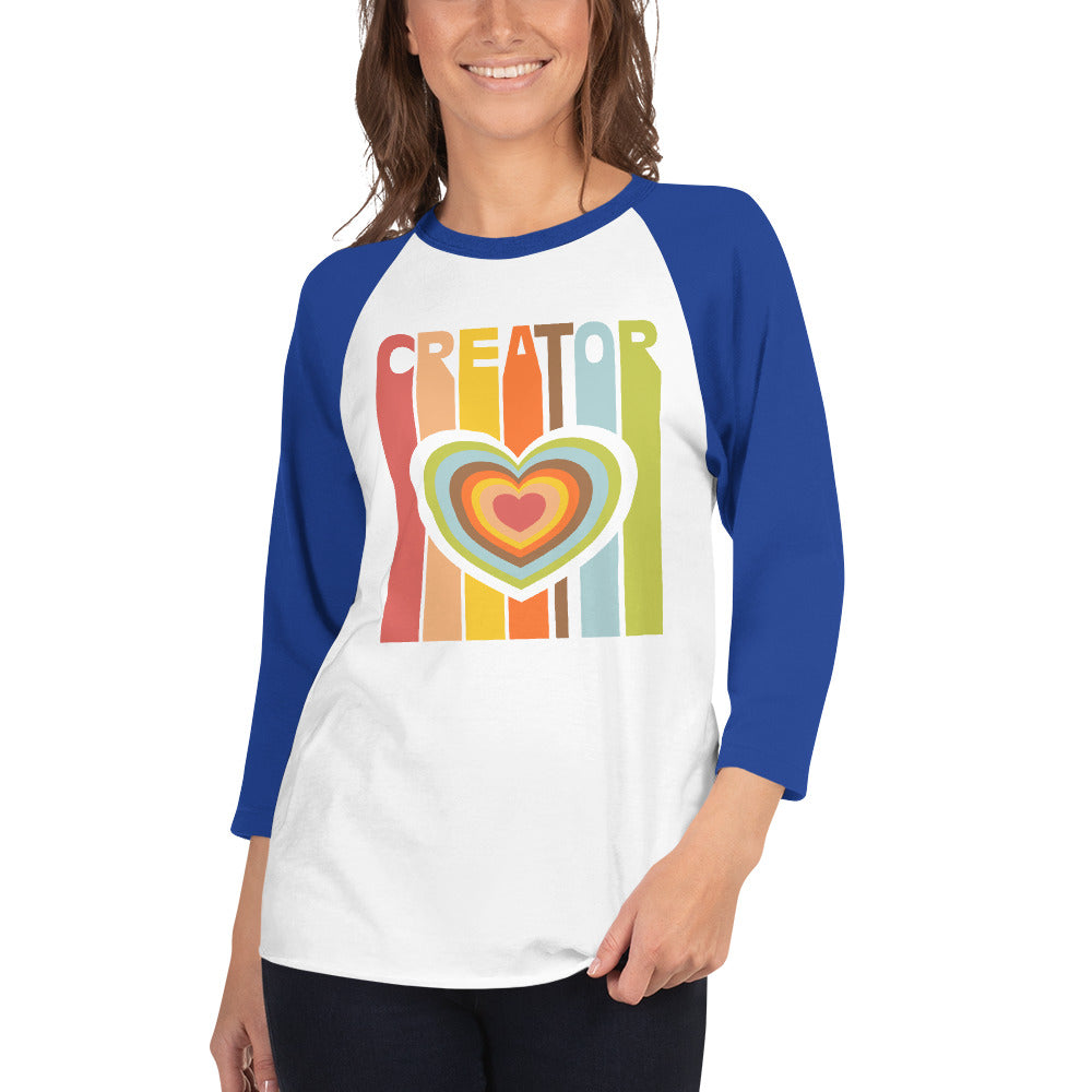 Creator 3/4 sleeve raglan shirt