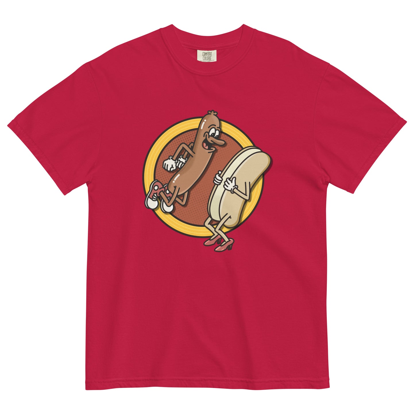 "CATCH!" Hot Dog and Bun Shirt Unisex garment-dyed heavyweight t-shirt
