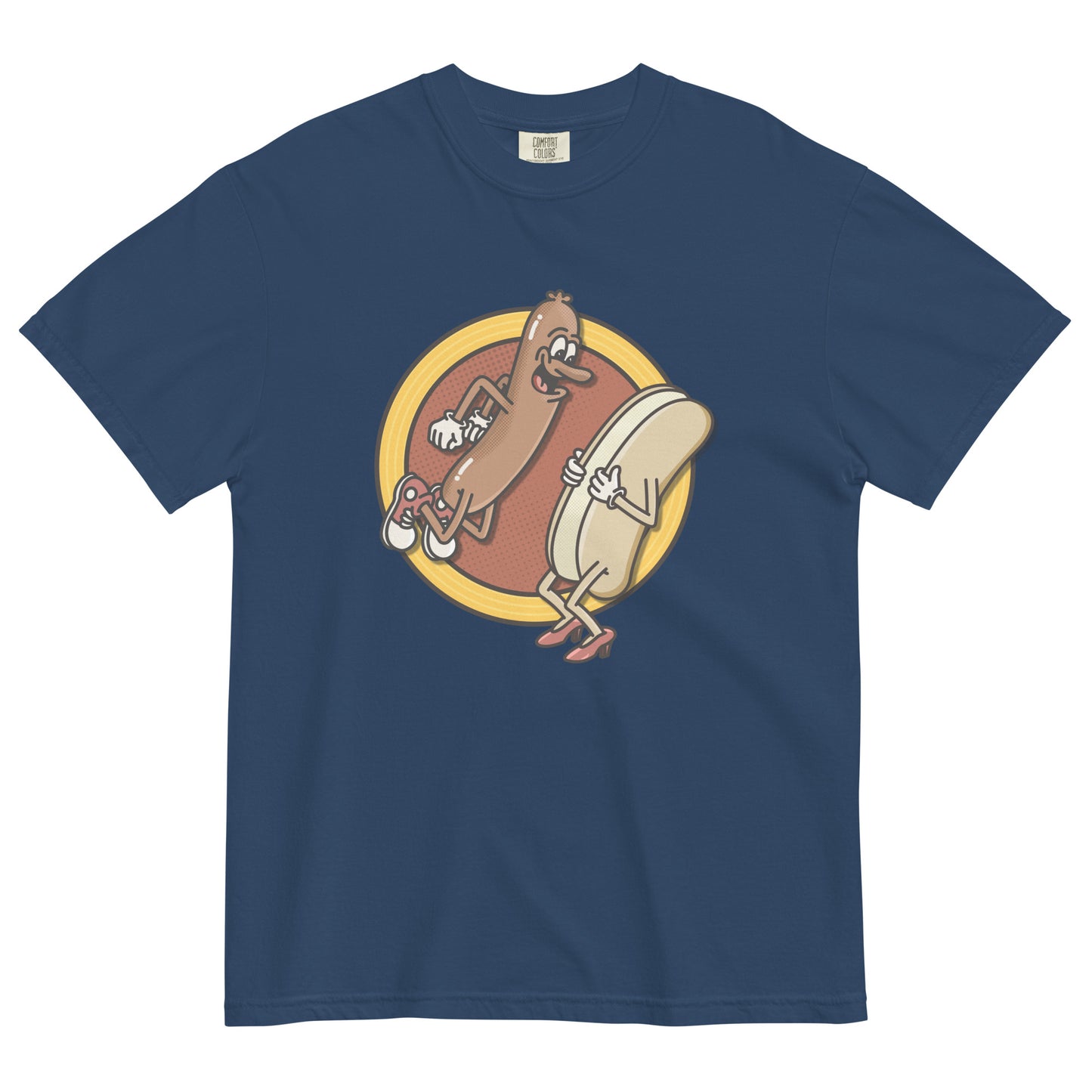 "CATCH!" Hot Dog and Bun Shirt Unisex garment-dyed heavyweight t-shirt