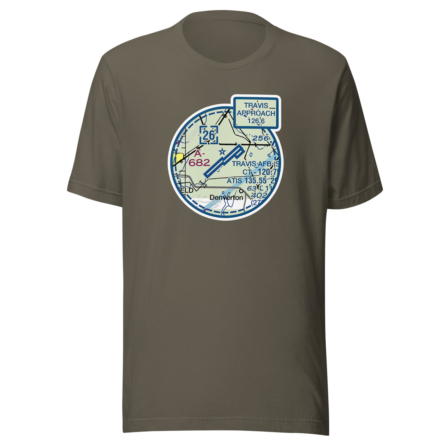 KSUU NAV MAP Travis AFB T-Shirt