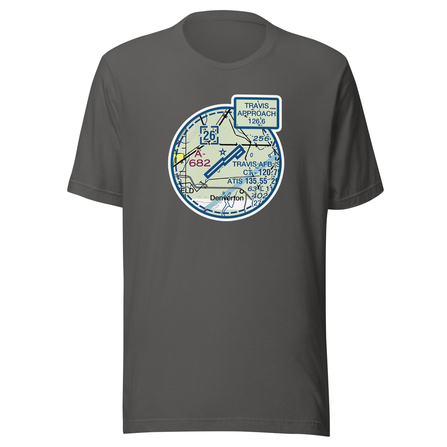KSUU NAV MAP Travis AFB T-Shirt