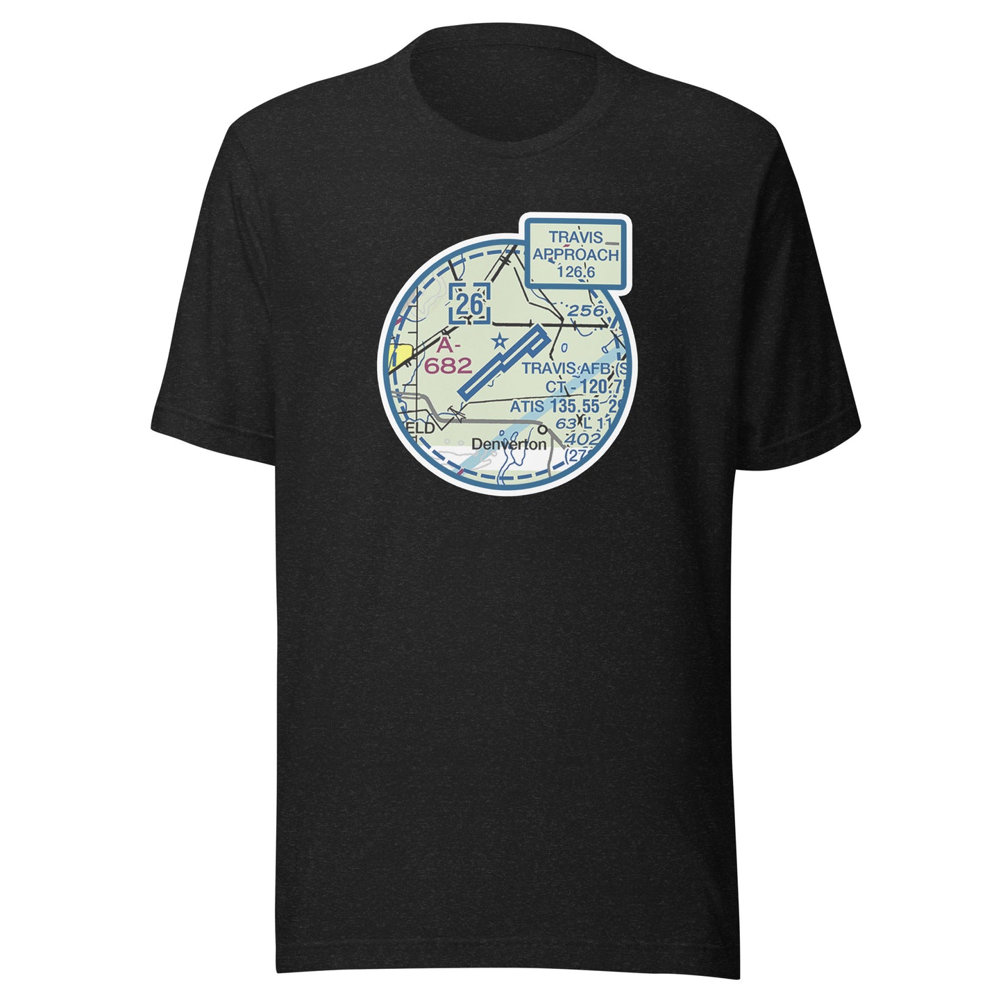 KSUU NAV MAP Travis AFB T-Shirt