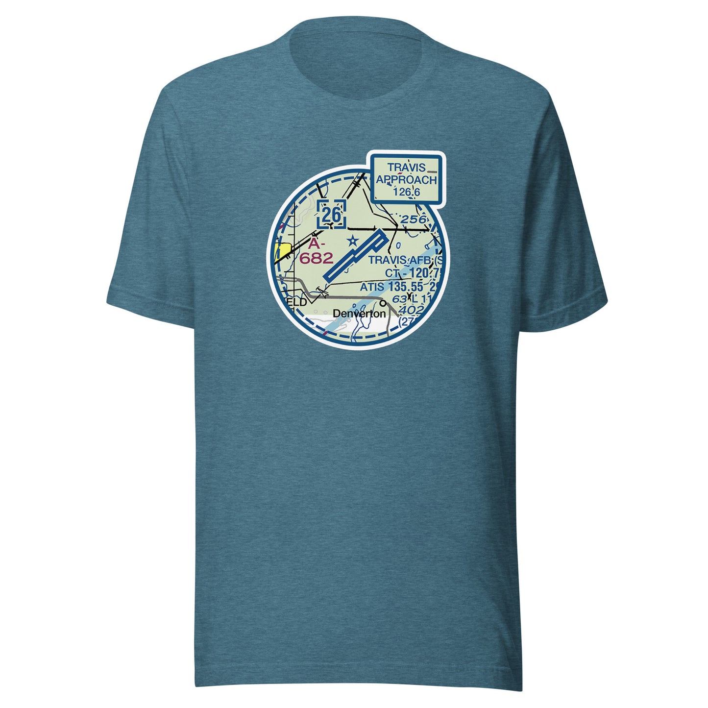 KSUU NAV MAP Travis AFB T-Shirt