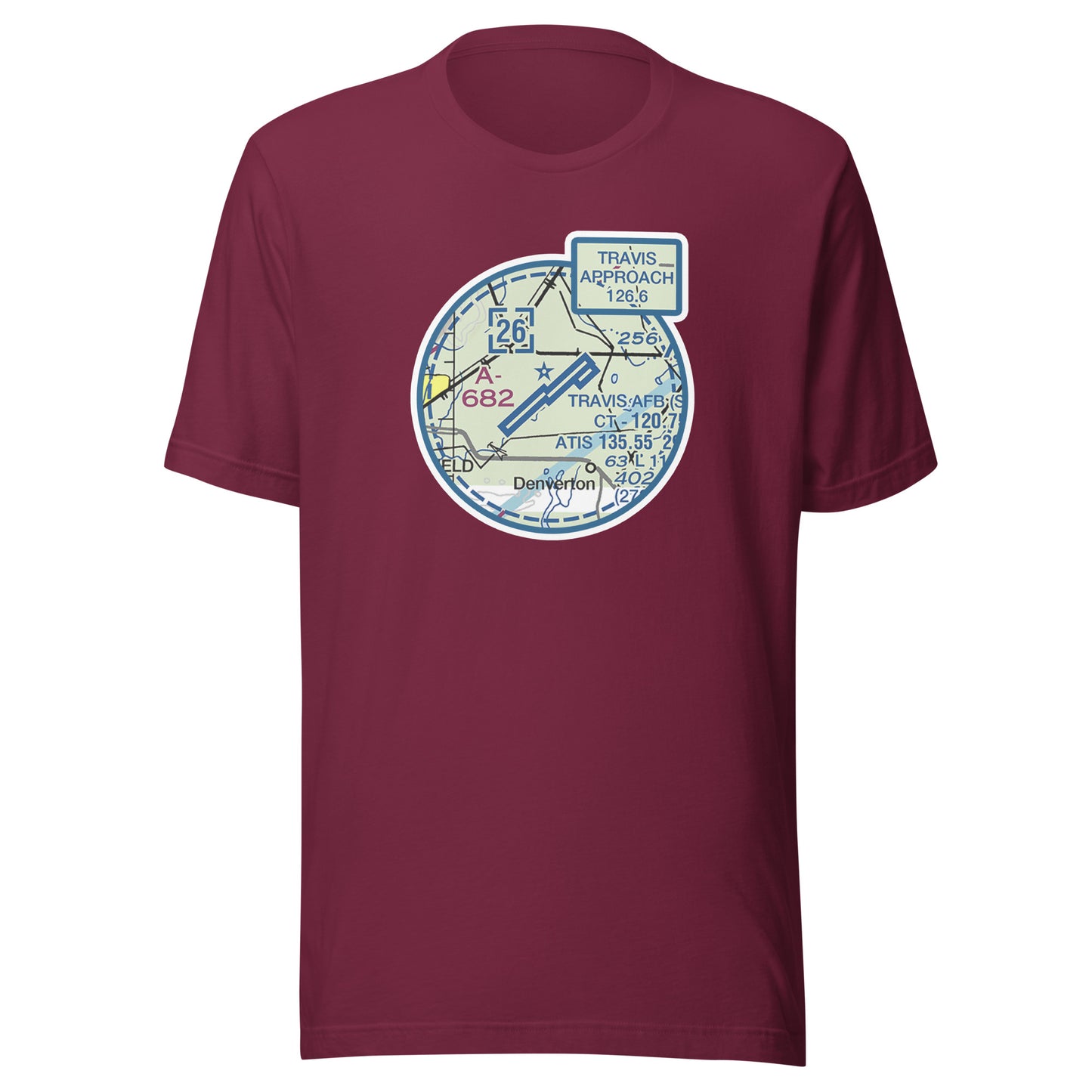 KSUU NAV MAP Travis AFB T-Shirt