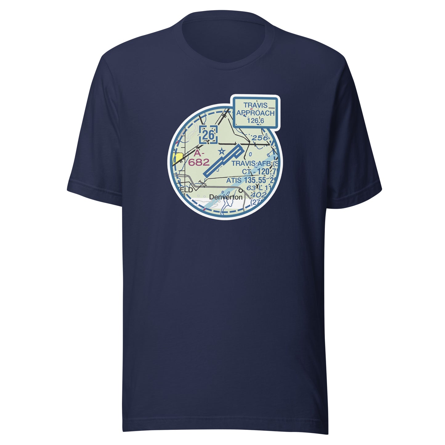 KSUU NAV MAP Travis AFB T-Shirt