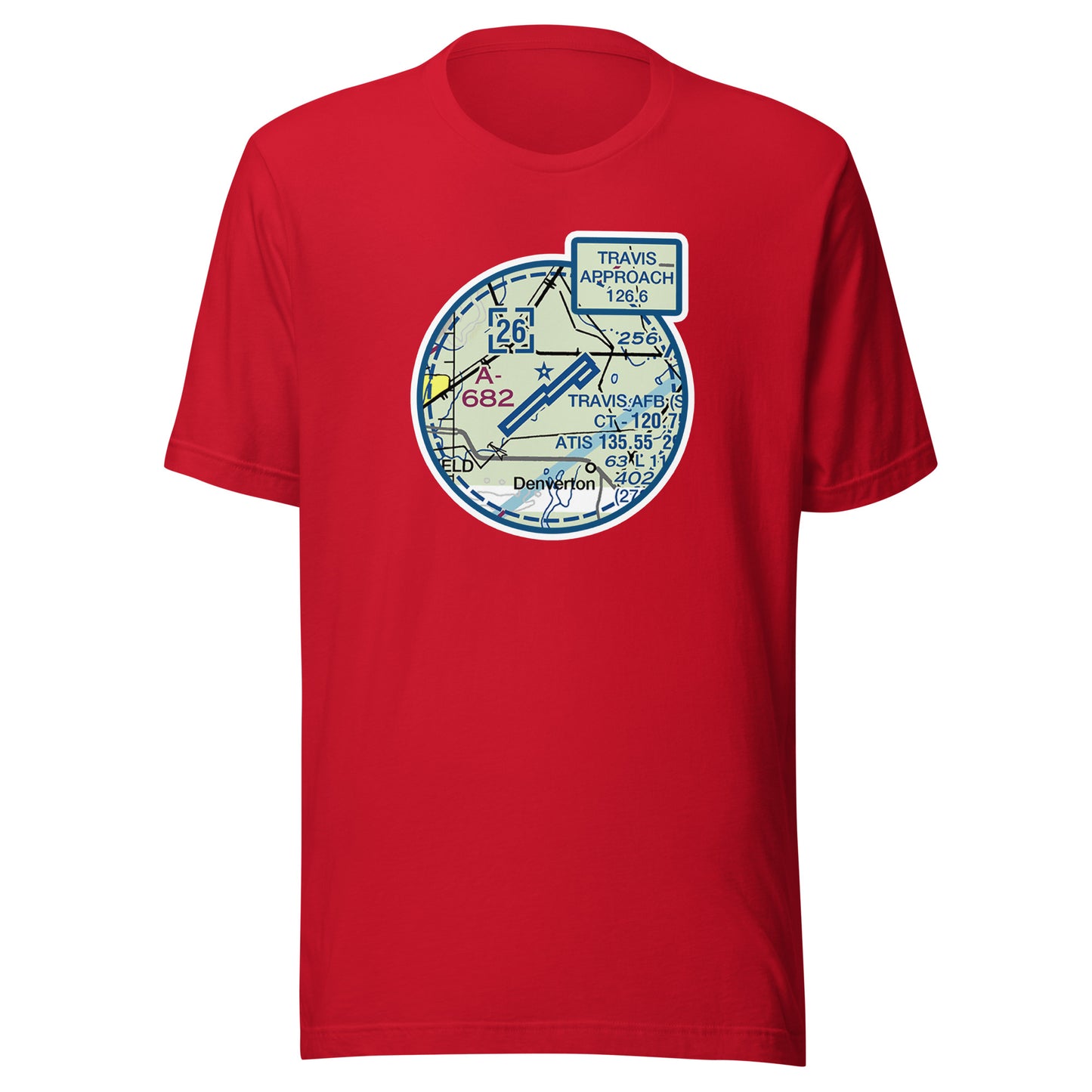 KSUU NAV MAP Travis AFB T-Shirt