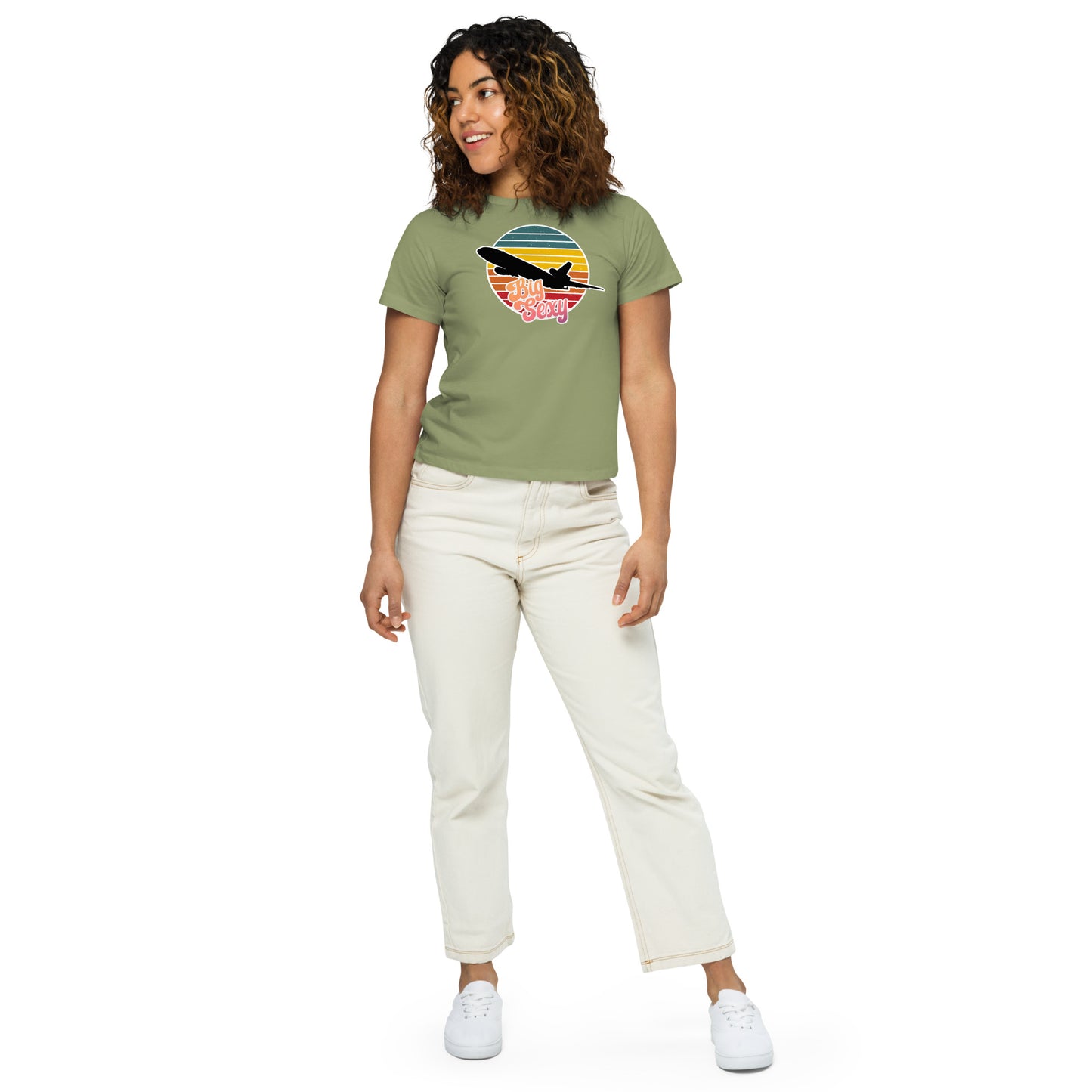"Big Sexy" KC-10 Retro Logo Women’s high-waisted t-shirt