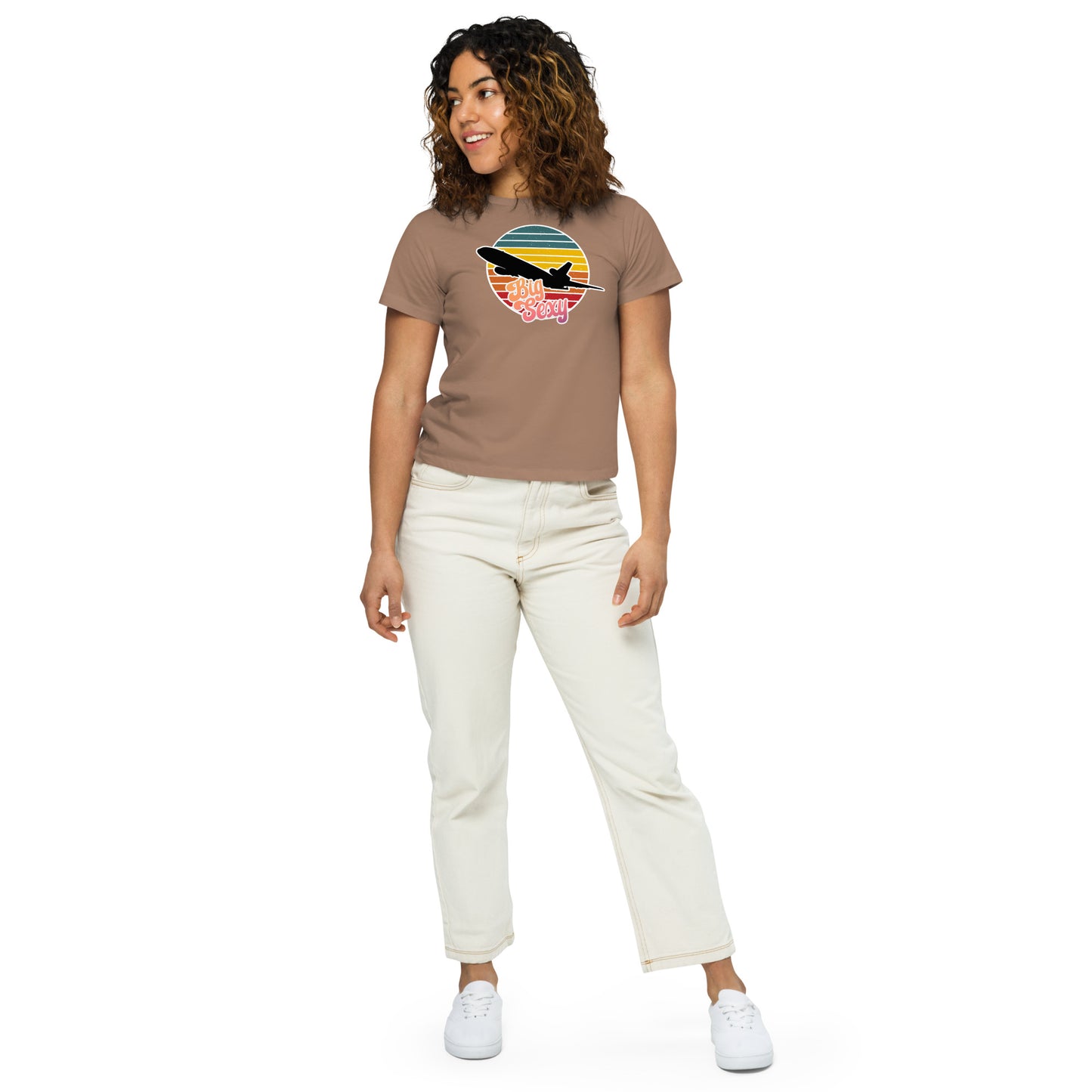 "Big Sexy" KC-10 Retro Logo Women’s high-waisted t-shirt
