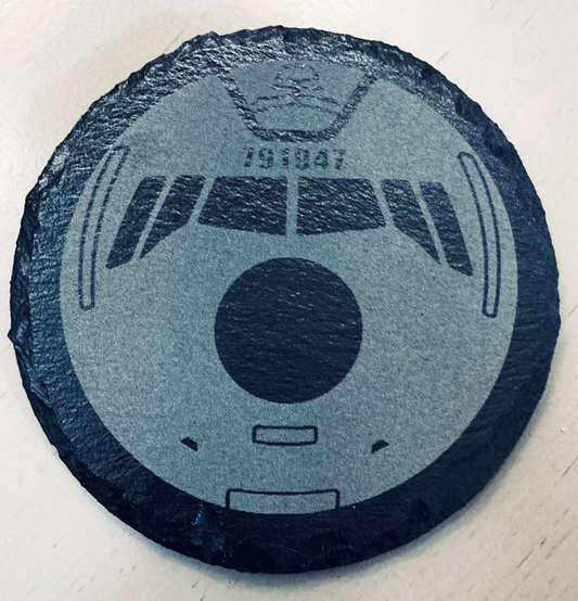 (4ea.)   KC-10 Front-Facing Coasters w/ Tail Number. Slate- No Caddy