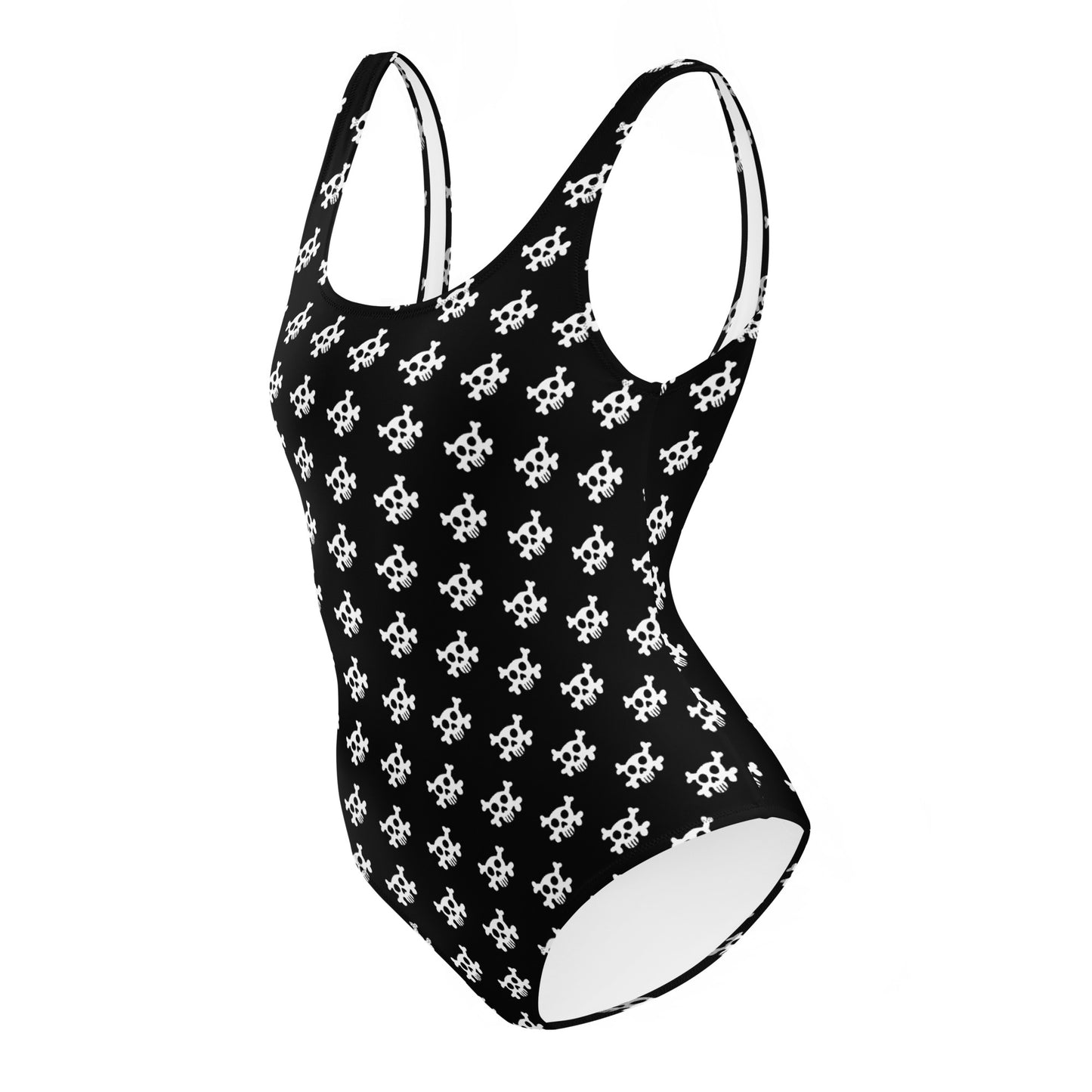 Black and white checkered Pirate Skull One Piece swimweaRRRR