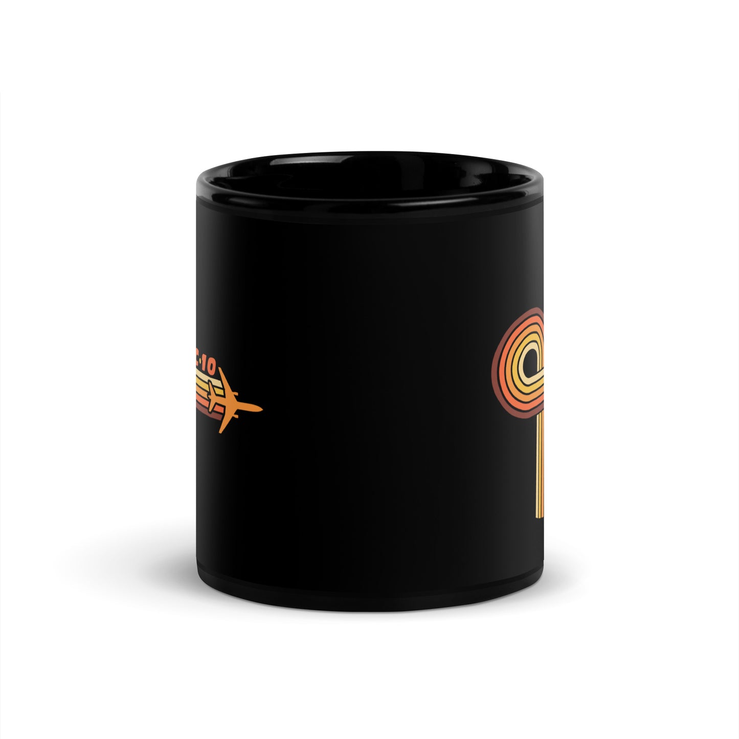 Retro Loop KC10 Black Glossy Mug