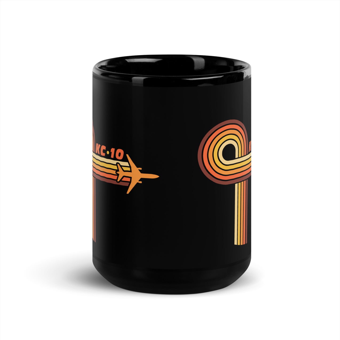 Retro Loop KC10 Black Glossy Mug