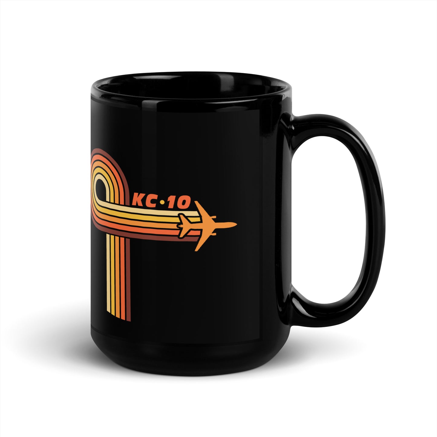 Retro Loop KC10 Black Glossy Mug