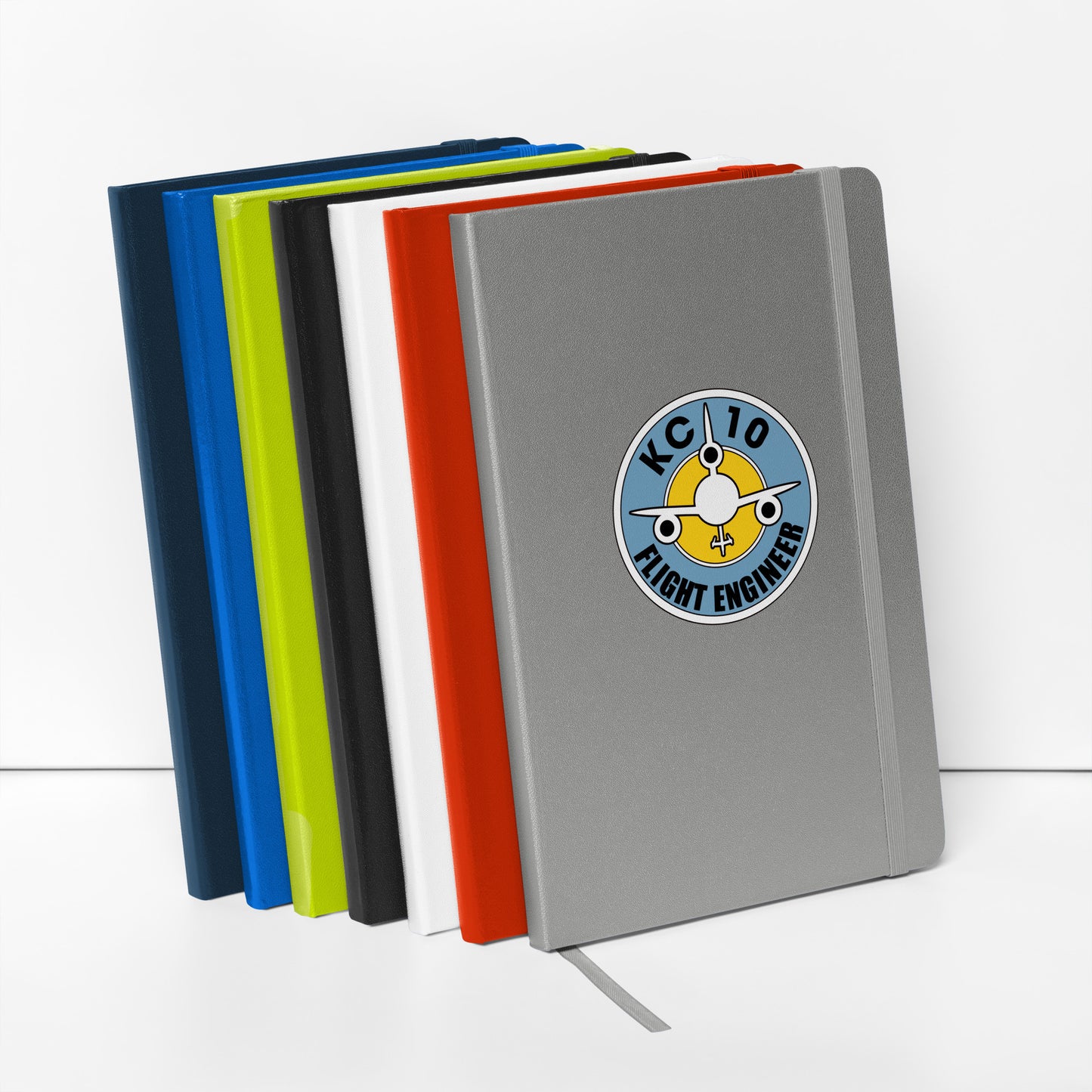 "Flight Engineer" KC-10 Classic Logo Hardcover bound notebook