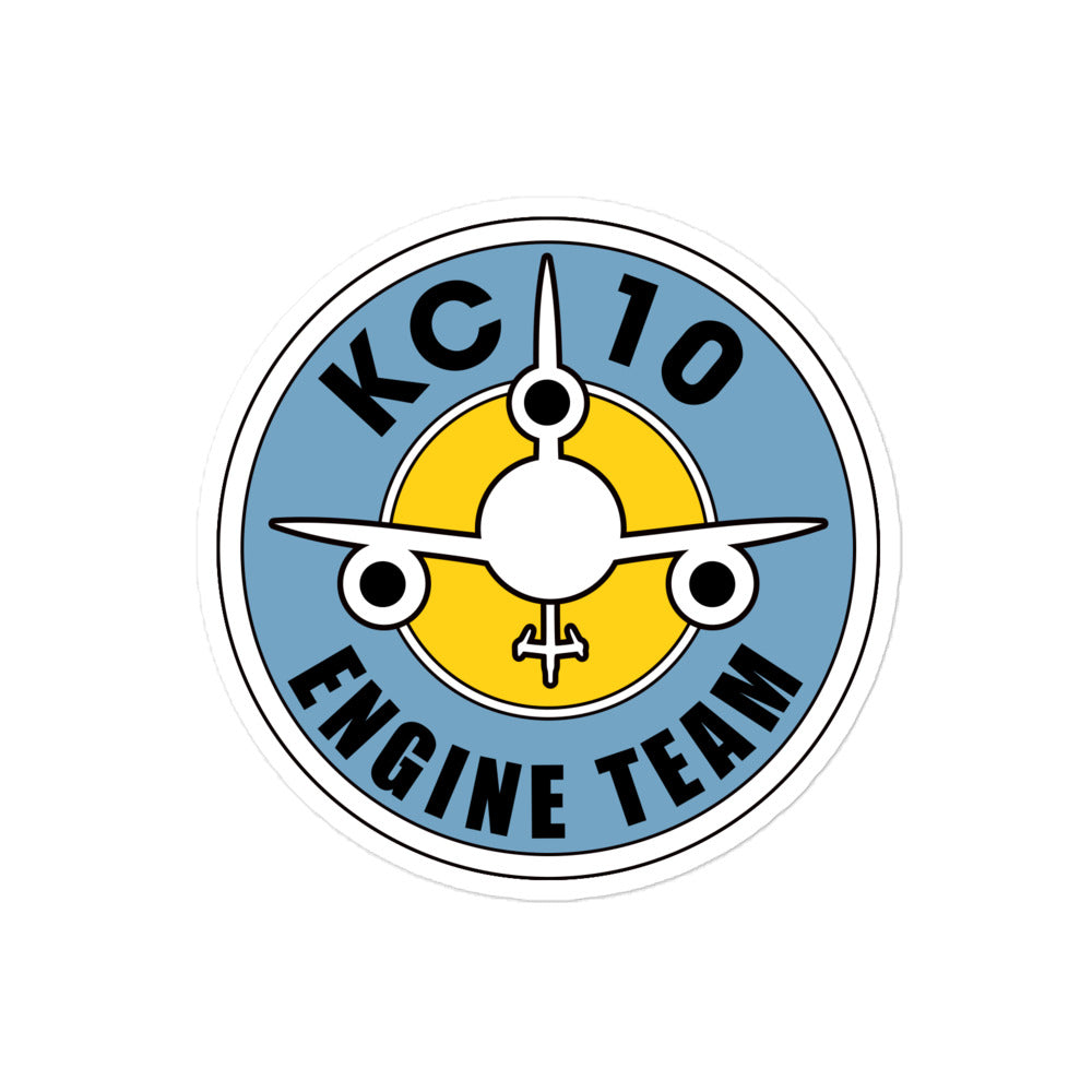 KC-10 "Engine Team" Boom Down Logo Bubble-free stickers