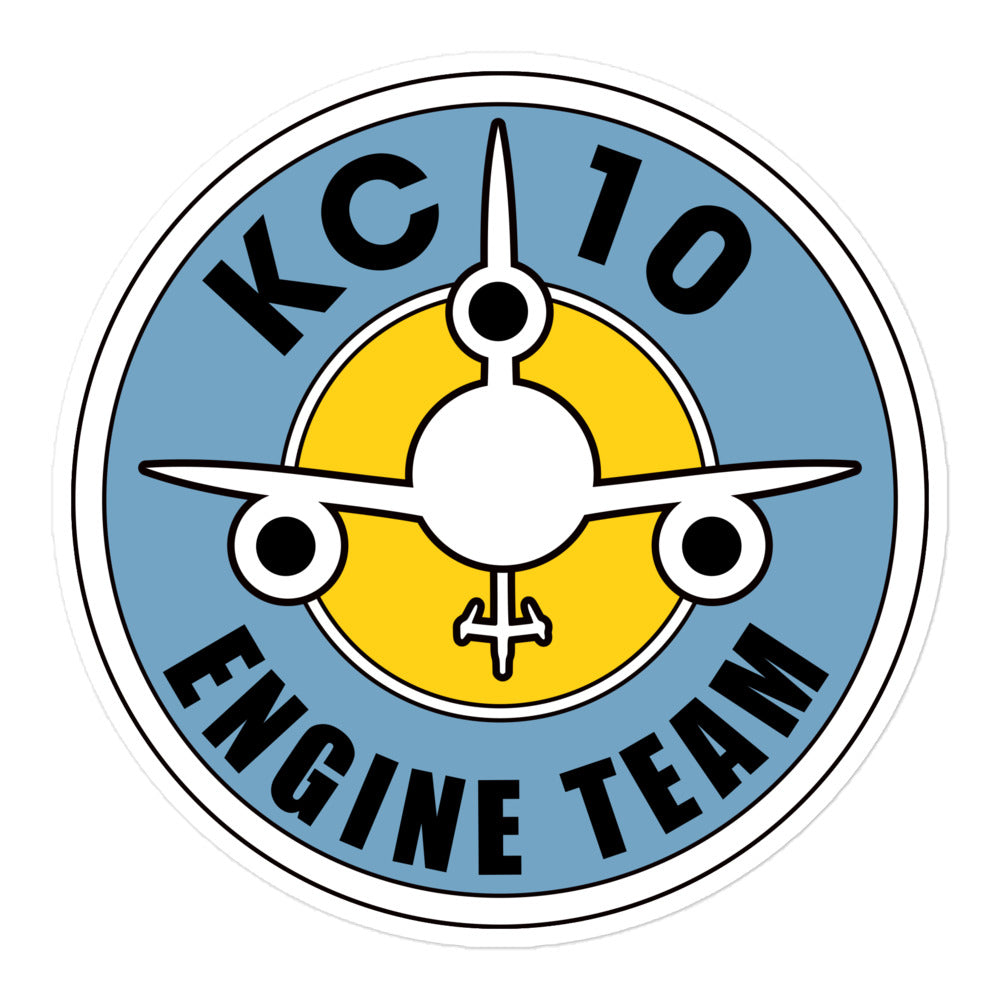 KC-10 "Engine Team" Boom Down Logo Bubble-free stickers