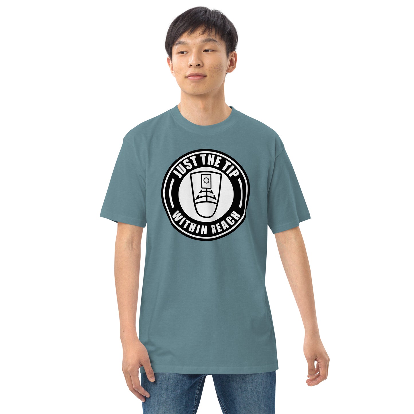 "Just The Tip/Within Reach" UARRSI Logo -Men’s premium heavyweight tee