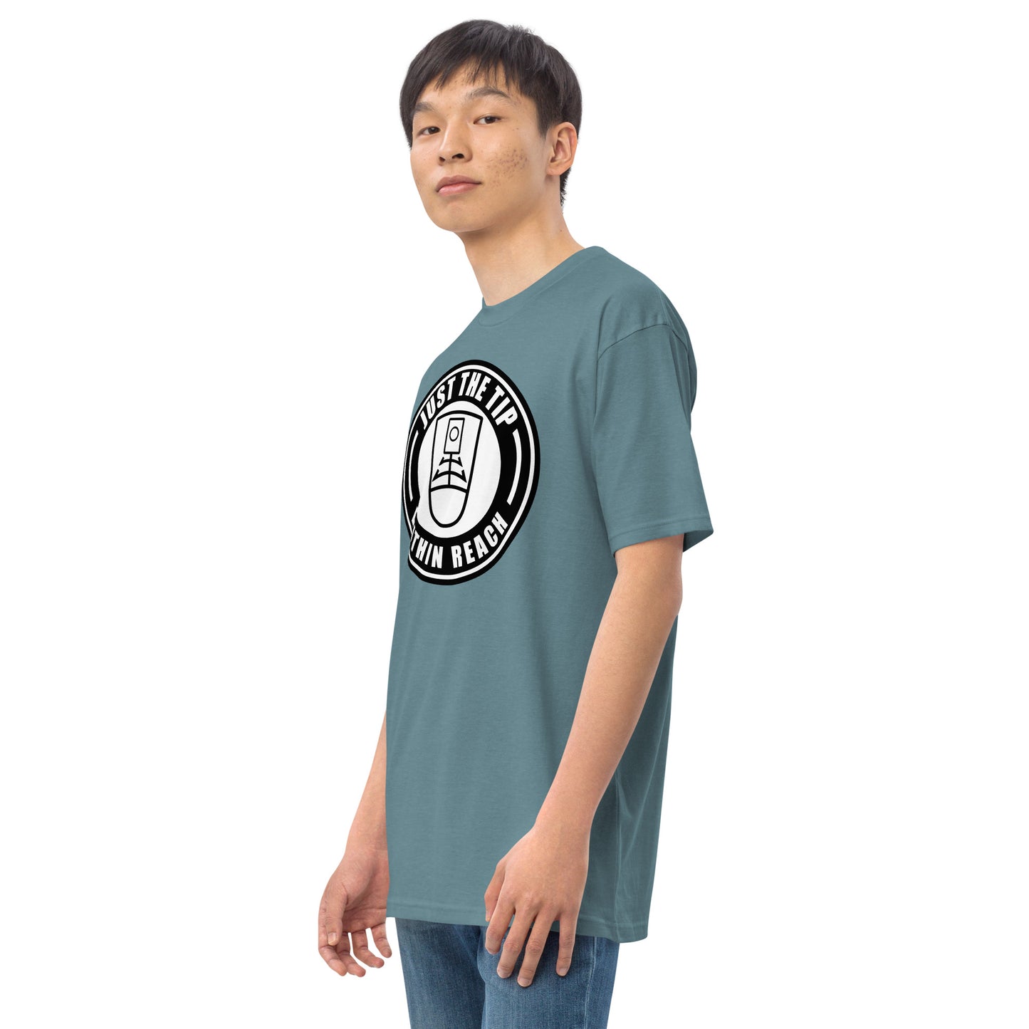 "Just The Tip/Within Reach" UARRSI Logo -Men’s premium heavyweight tee