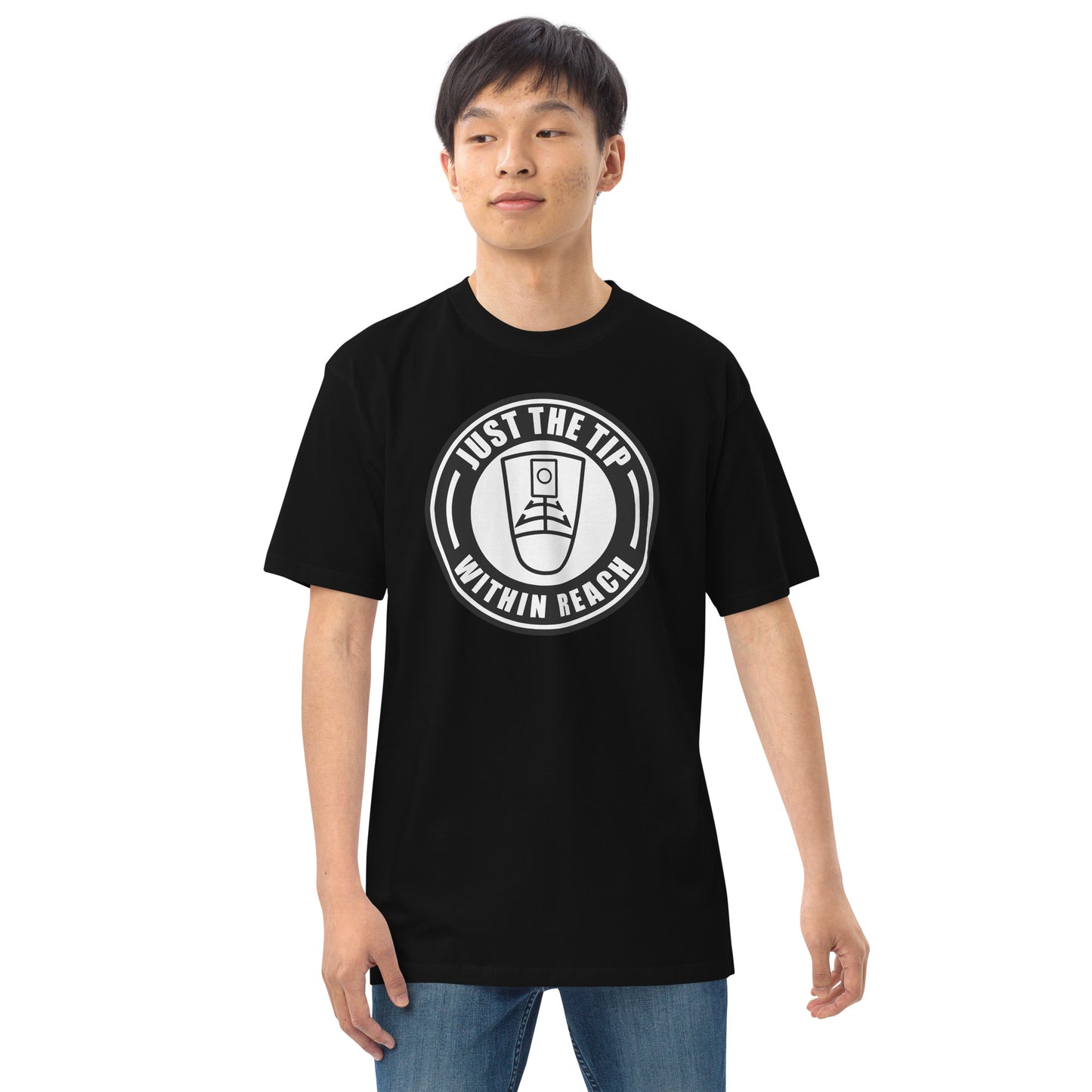 "Just The Tip/Within Reach" UARRSI Logo -Men’s premium heavyweight tee