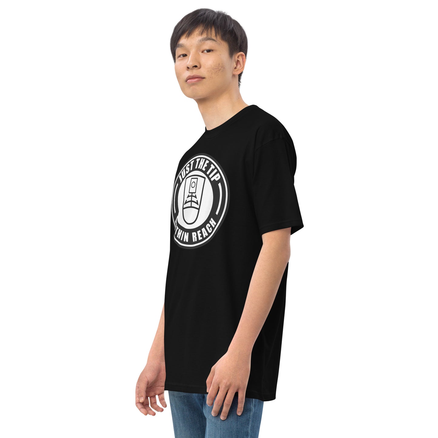 "Just The Tip/Within Reach" UARRSI Logo -Men’s premium heavyweight tee