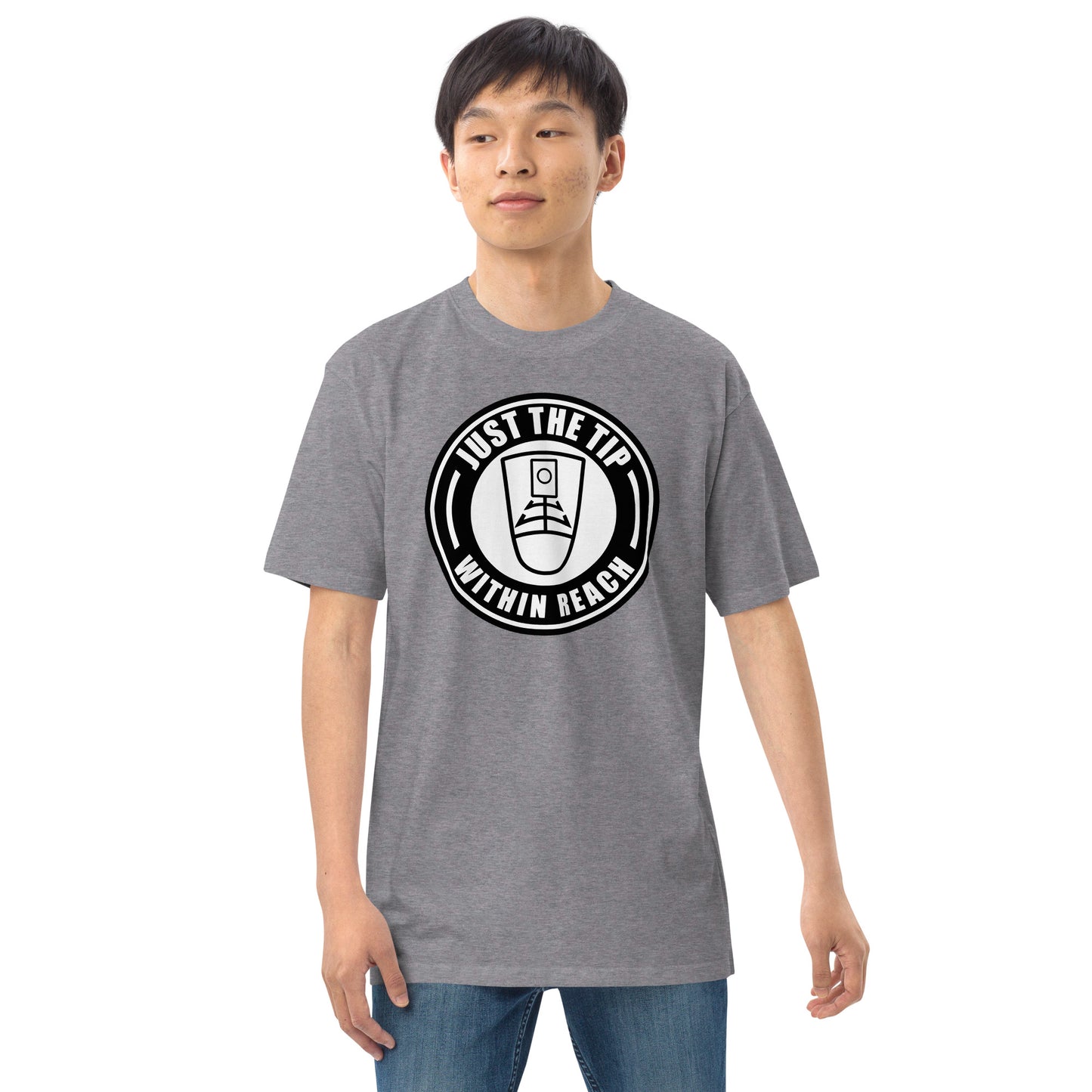 "Just The Tip/Within Reach" UARRSI Logo -Men’s premium heavyweight tee