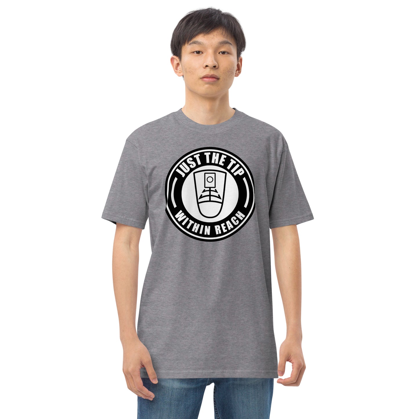 "Just The Tip/Within Reach" UARRSI Logo -Men’s premium heavyweight tee