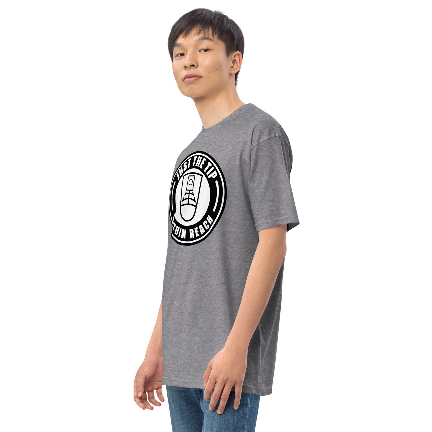 "Just The Tip/Within Reach" UARRSI Logo -Men’s premium heavyweight tee