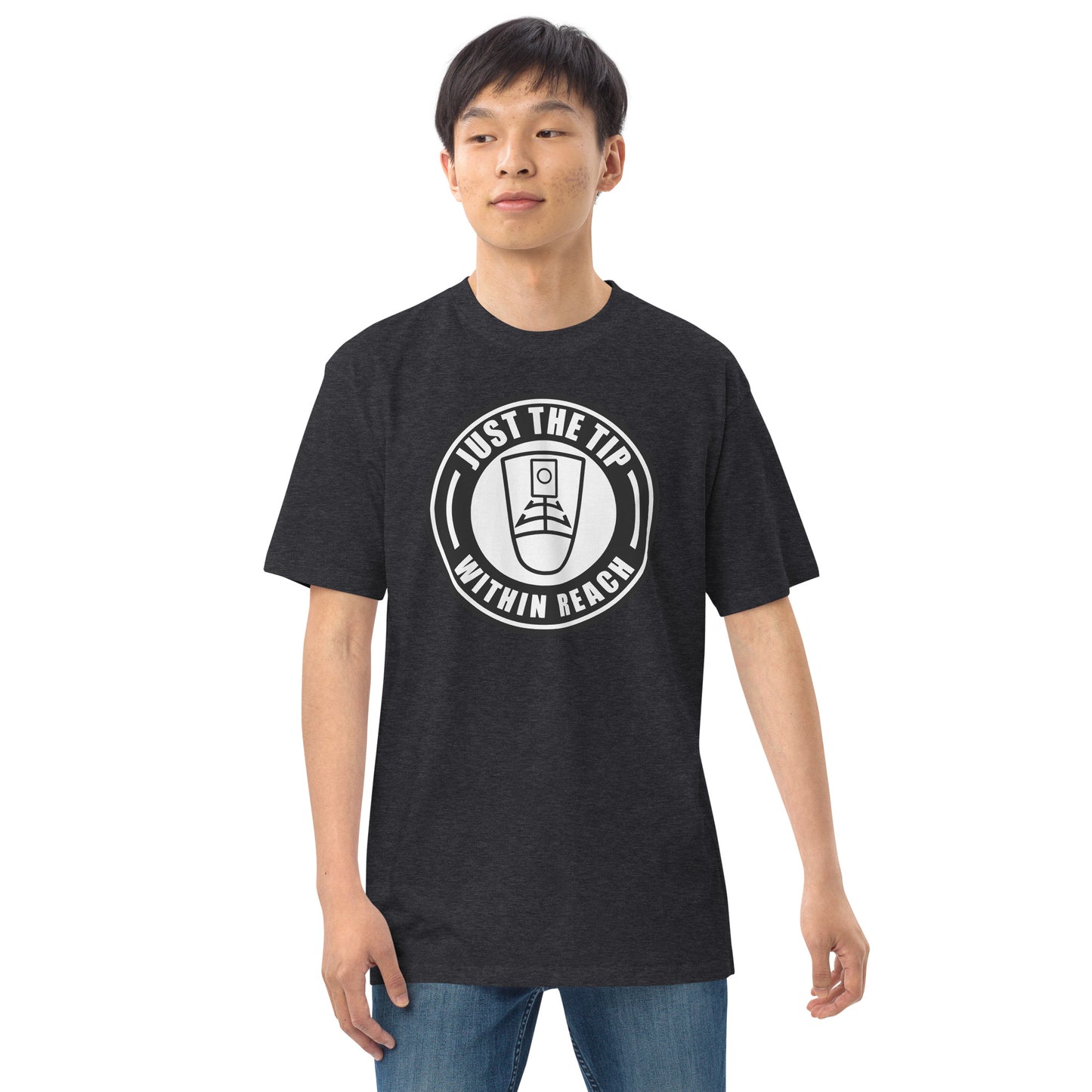 "Just The Tip/Within Reach" UARRSI Logo -Men’s premium heavyweight tee