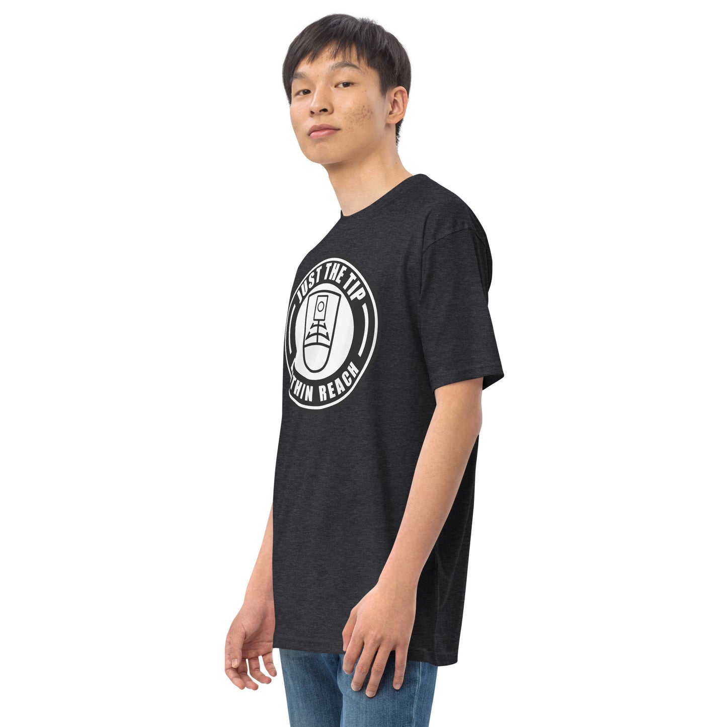 "Just The Tip/Within Reach" UARRSI Logo -Men’s premium heavyweight tee