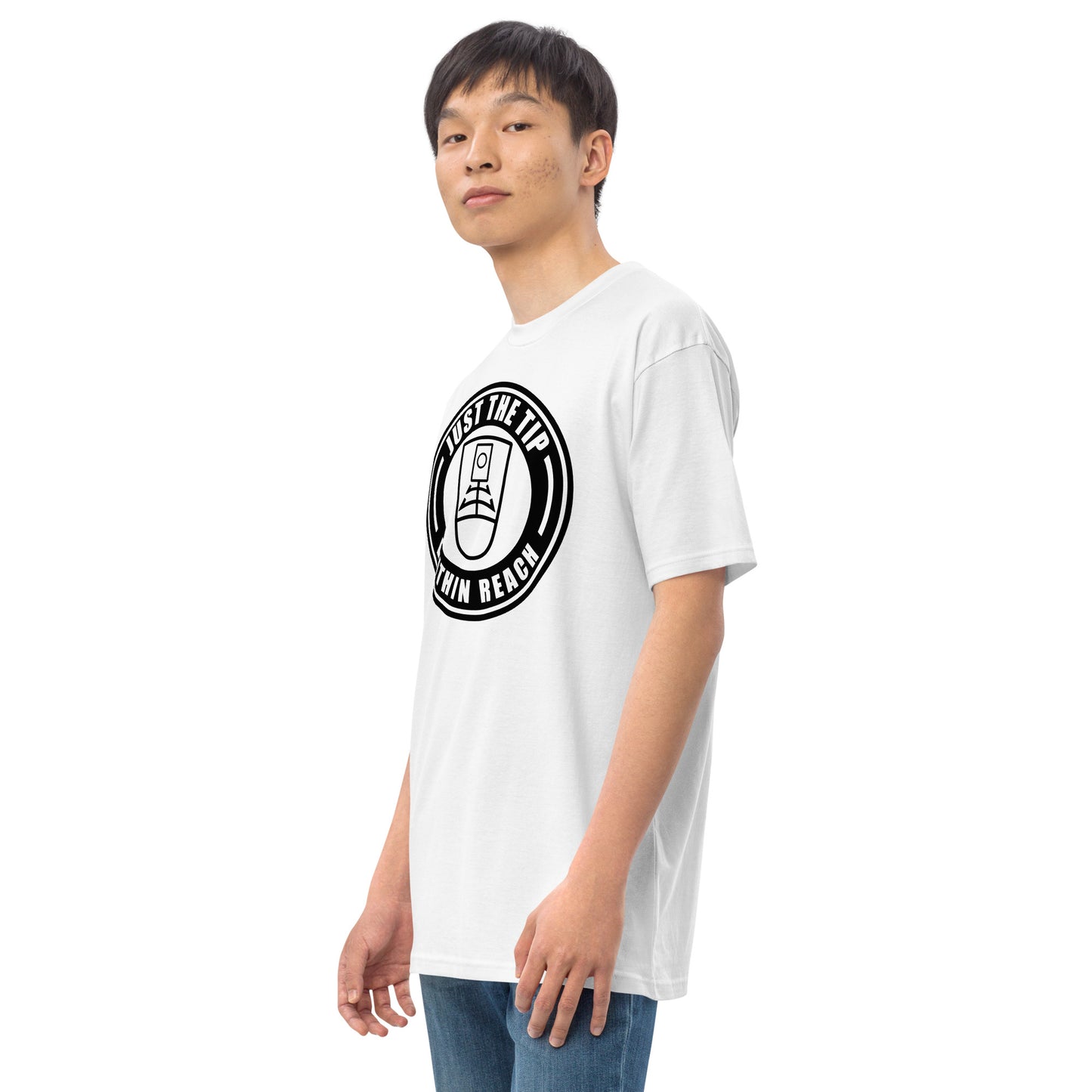 "Just The Tip/Within Reach" UARRSI Logo -Men’s premium heavyweight tee