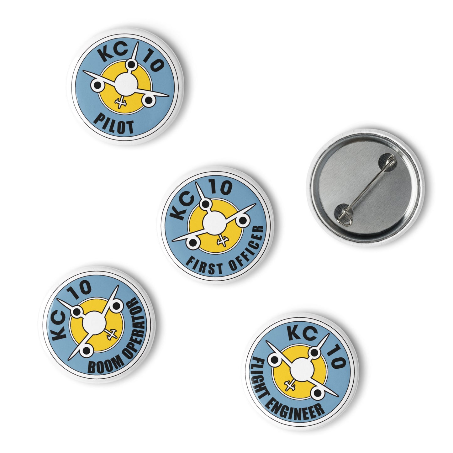 Set of pin buttons