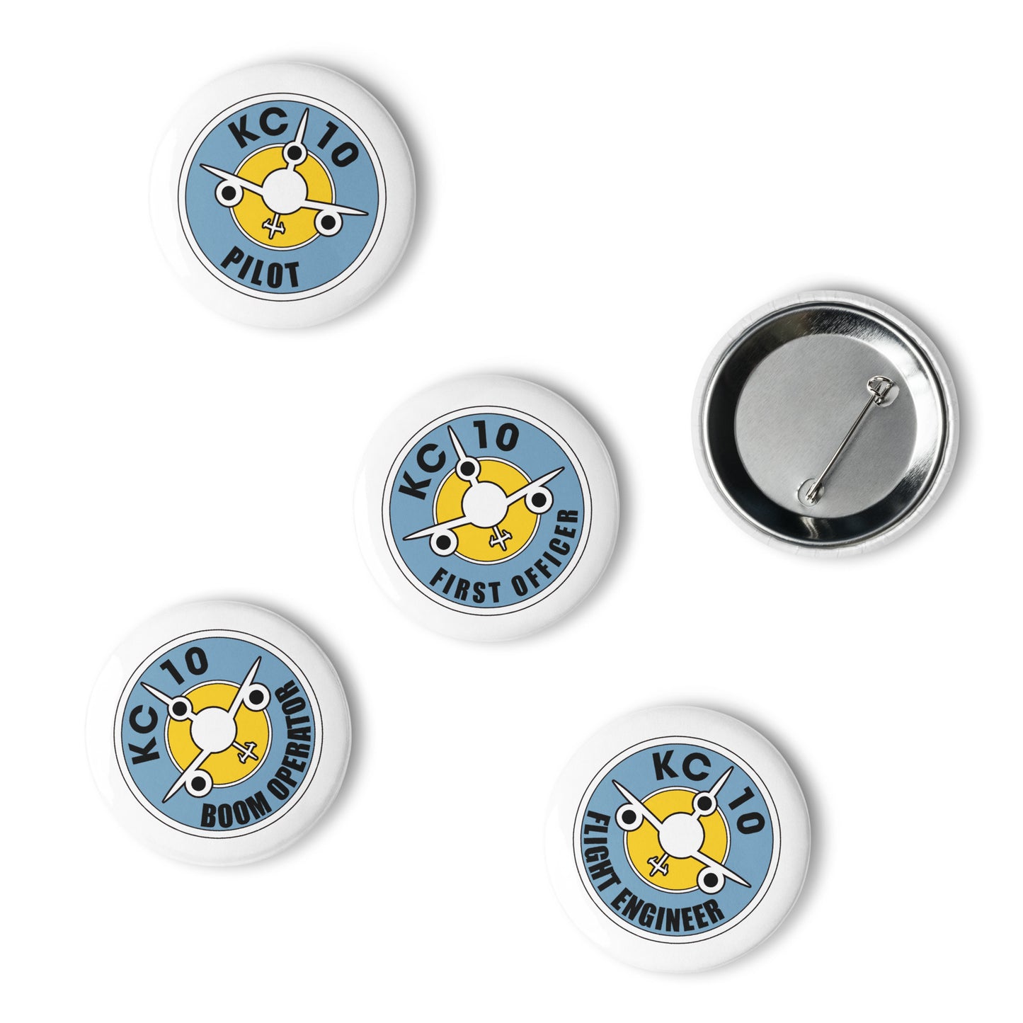 Set of pin buttons