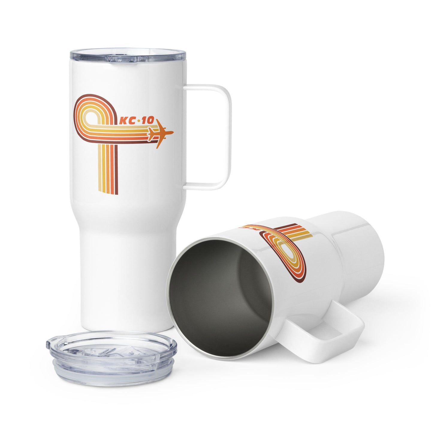 Retro Loop KC-10 Travel mug with a handle