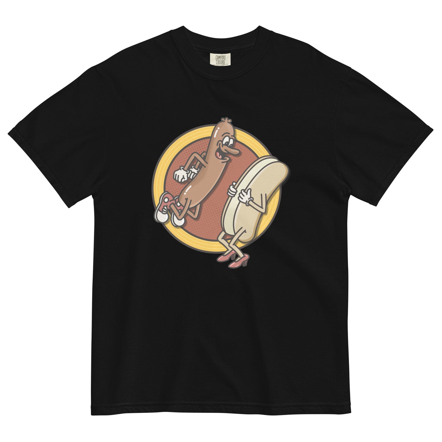 "CATCH!"  Hot Dog and Bun Shirt              Unisex garment-dyed heavyweight t-shirt